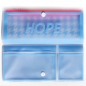 Preview: Lightree Travel Wallet Hope, neon blau, Zipp Verschluss, detail Hope
